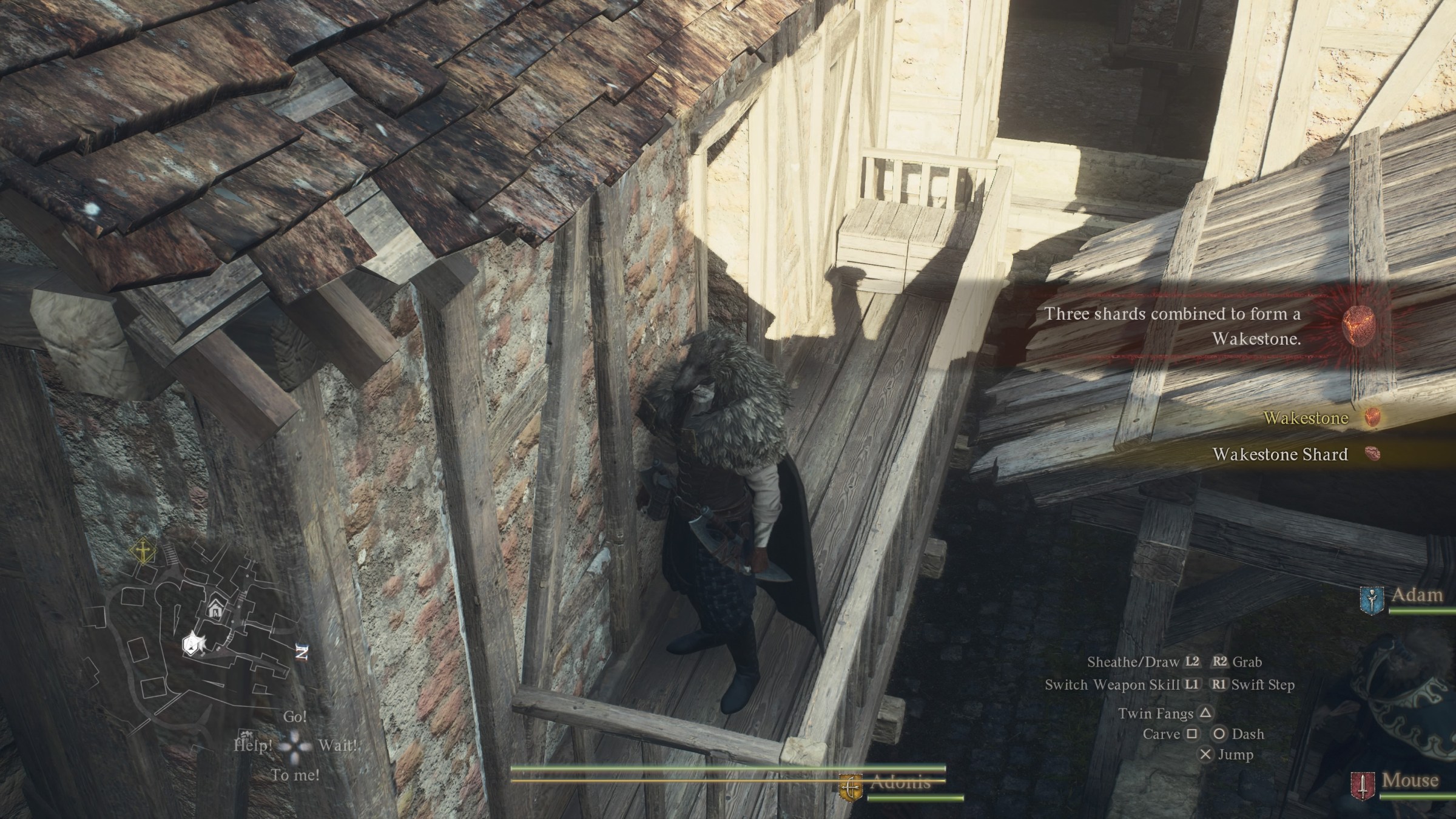 An Arisen picks up a Wakestone Shard, creating a Wakestone in Dragon’s Dogma 2