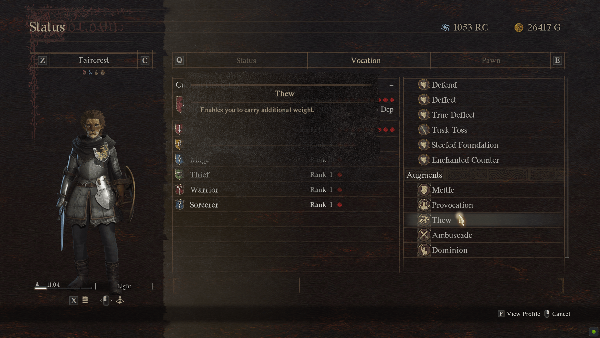 Dragon’s Dogma 2 Fighter pawn with the Thew augment