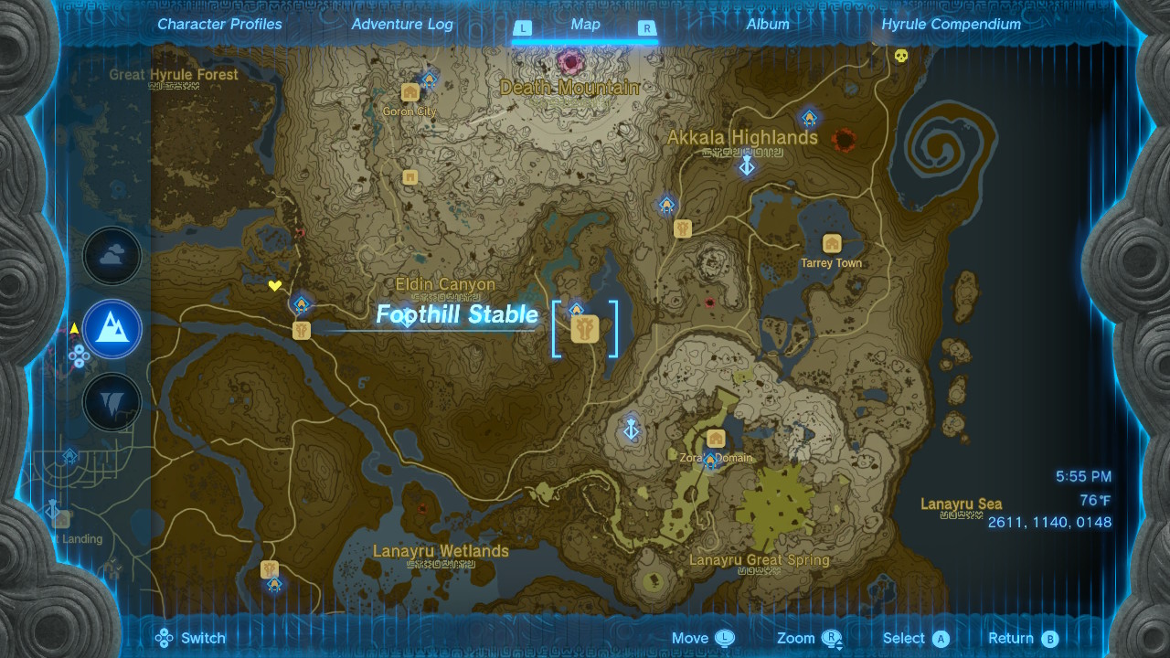 Map of the Foothill Stable location