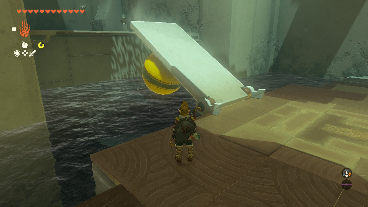 Using a ball to float a platform to create a ramp