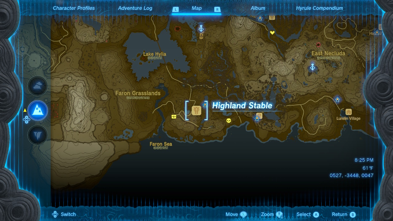 Map of the Highland Stable location