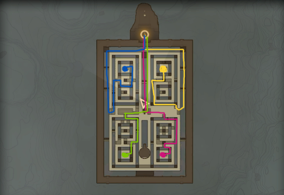 A Polygon-made map shows the way into the South Lomei Sky Labyrinth