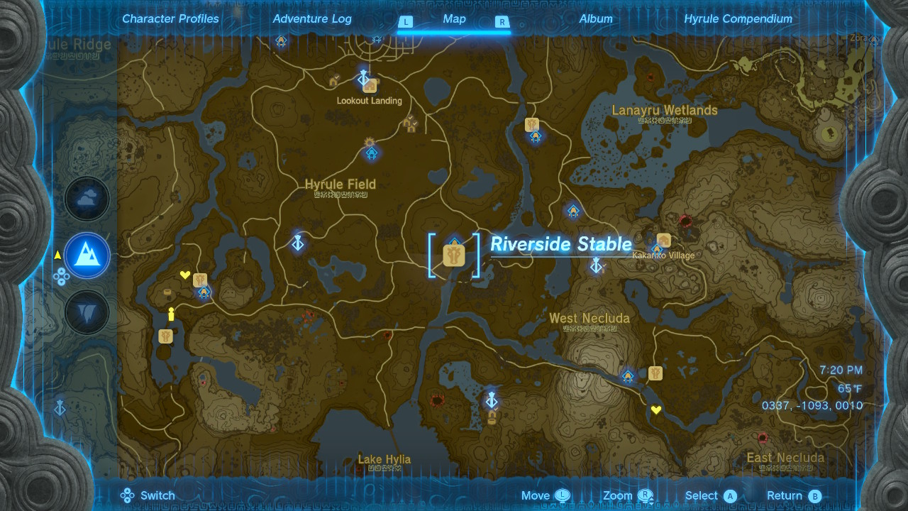 Map of the New Serenne Stable location