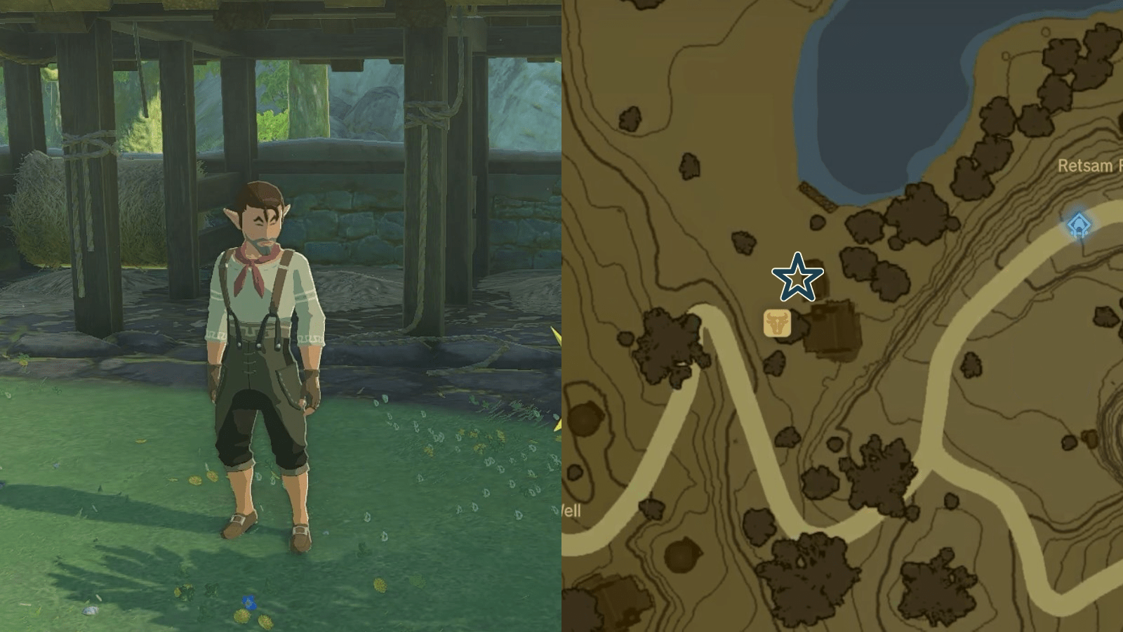 Dantz’ location during the Team Cece or Team Reede side adventure quest in The Legend of Zelda: Tears of the Kingdom