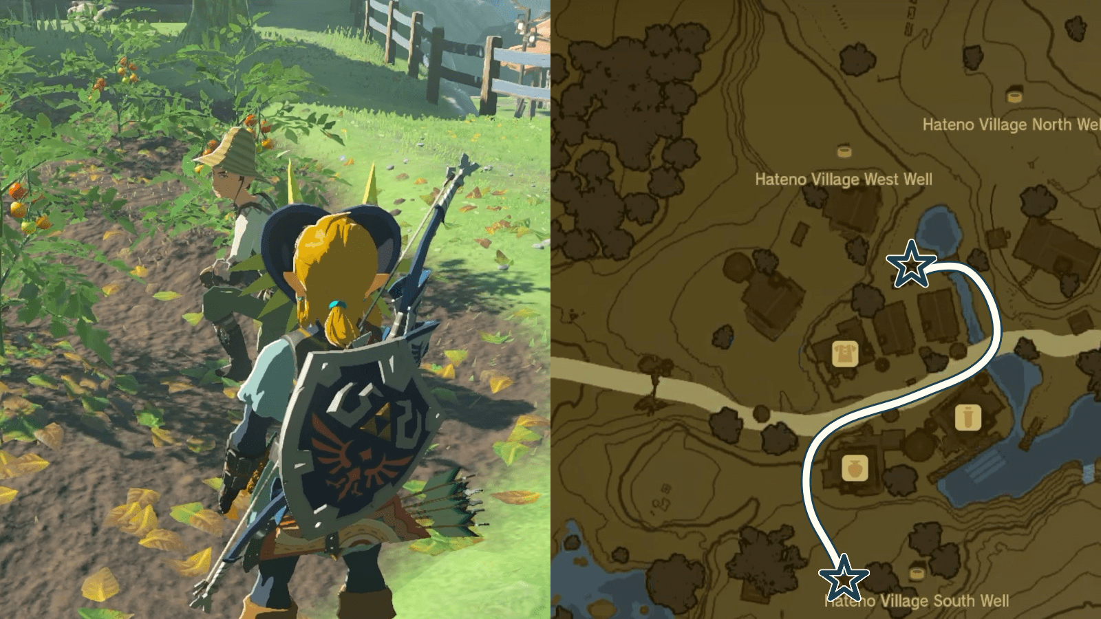 Medda’s path during the Team Cece or Team Reede side adventure in The Legend of Zelda: Tears of the Kingdom
