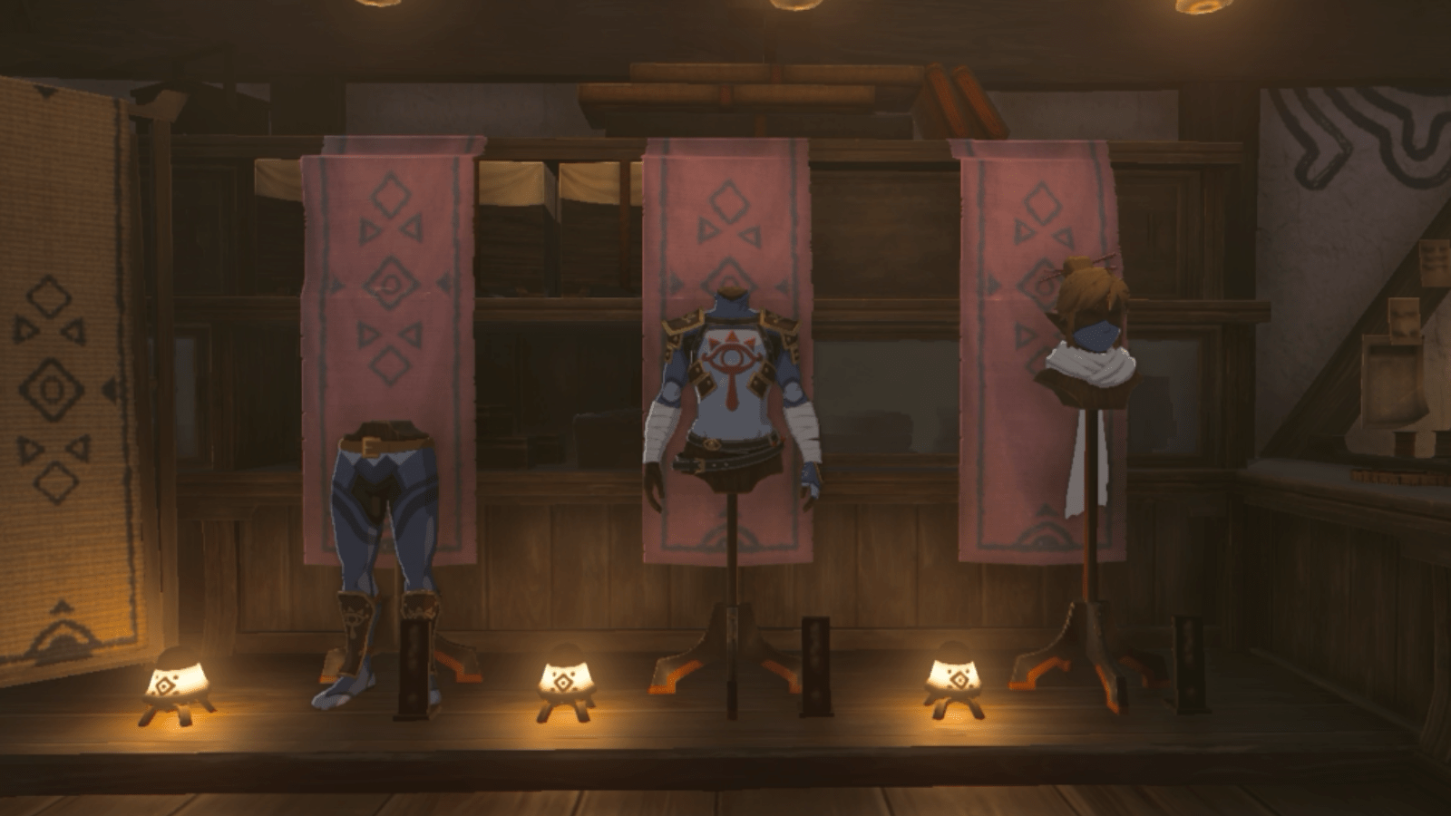 Stealth armor from the Kakariko Village armor shop in The Legend of Zelda: Tears of the Kingdom