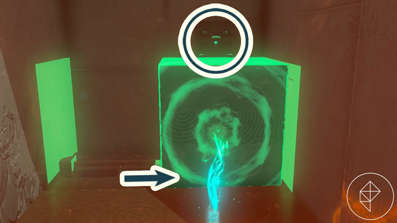 Treasure chest location in the Sonapan Shrine in The Legend of Zelda Tears of the Kingdom