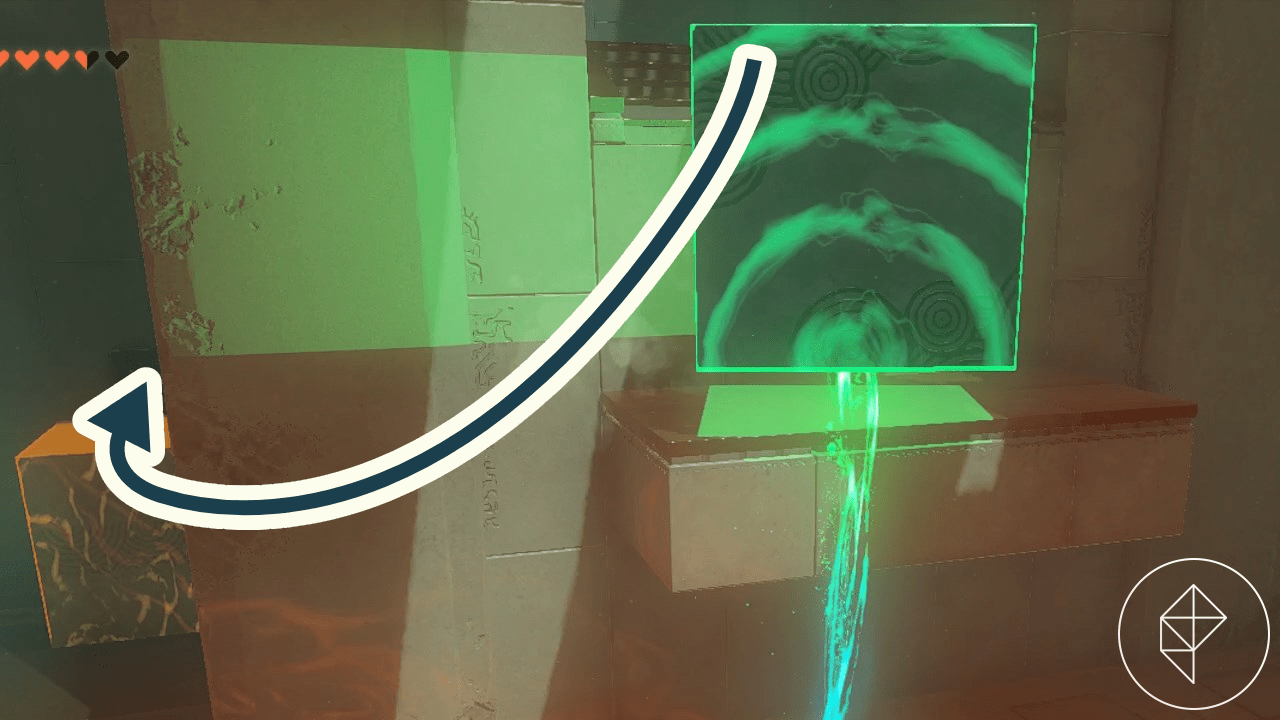 Cube placement to get the treasure chest in the Sonapan Shrine of The Legend of Zelda Tears of the Kingdom