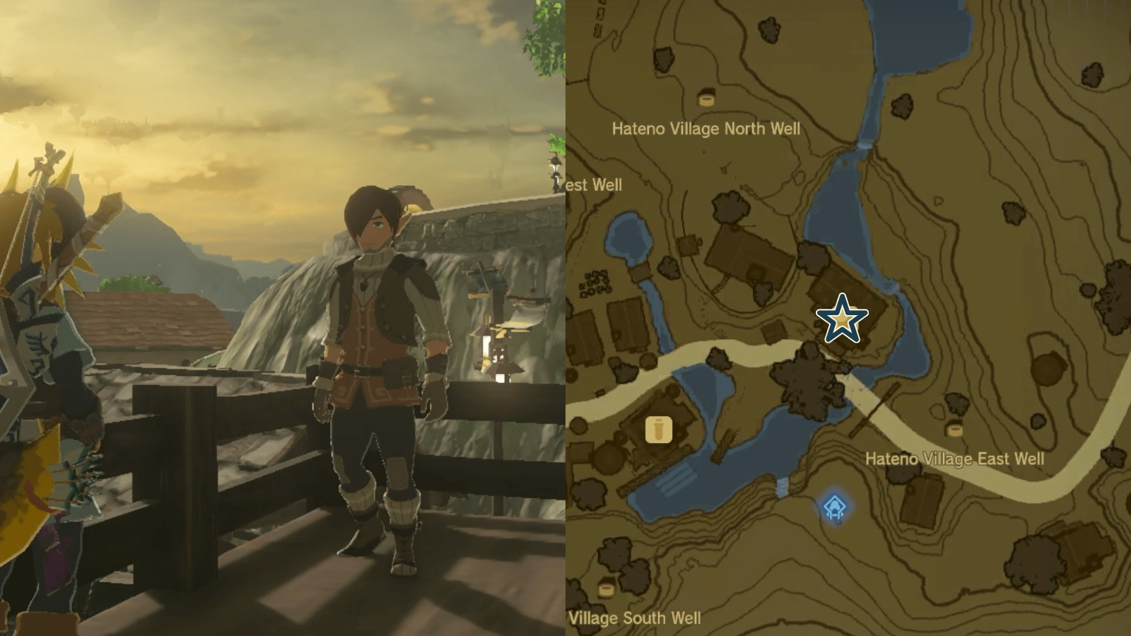 Worten’s location during the Team Cece or Team Reede side adventure quest in The Legend of Zelda: Tears of the Kingdom