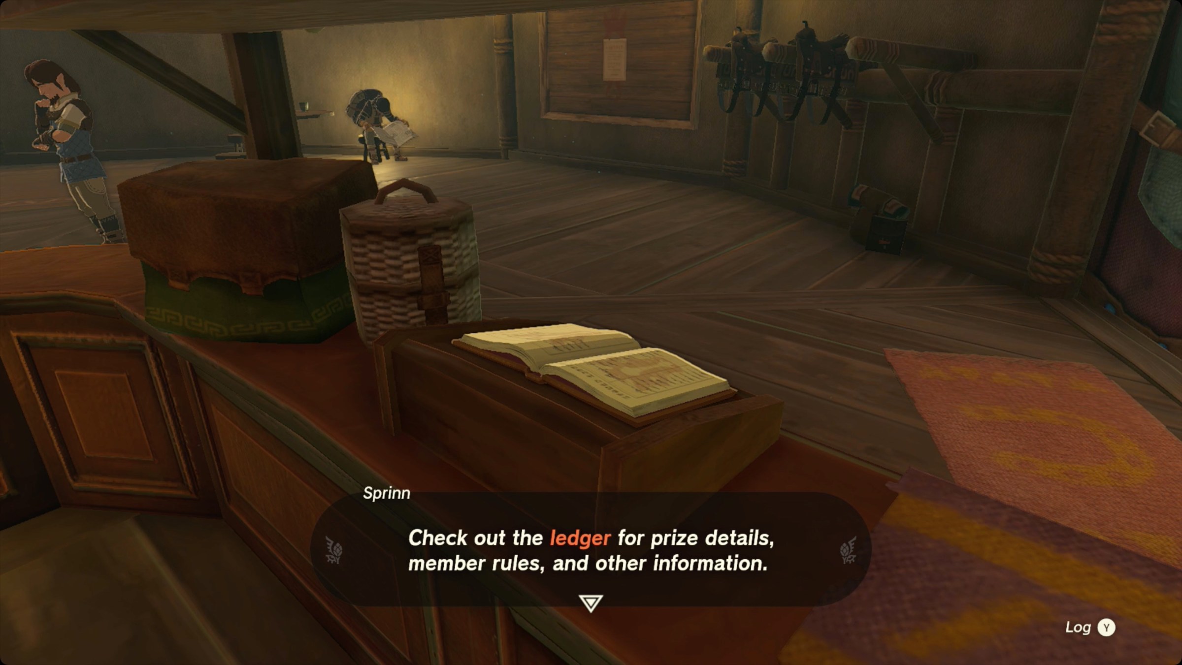 The Legend of Zelda: Tears of the Kingdom the Pony Points ledger in a stable