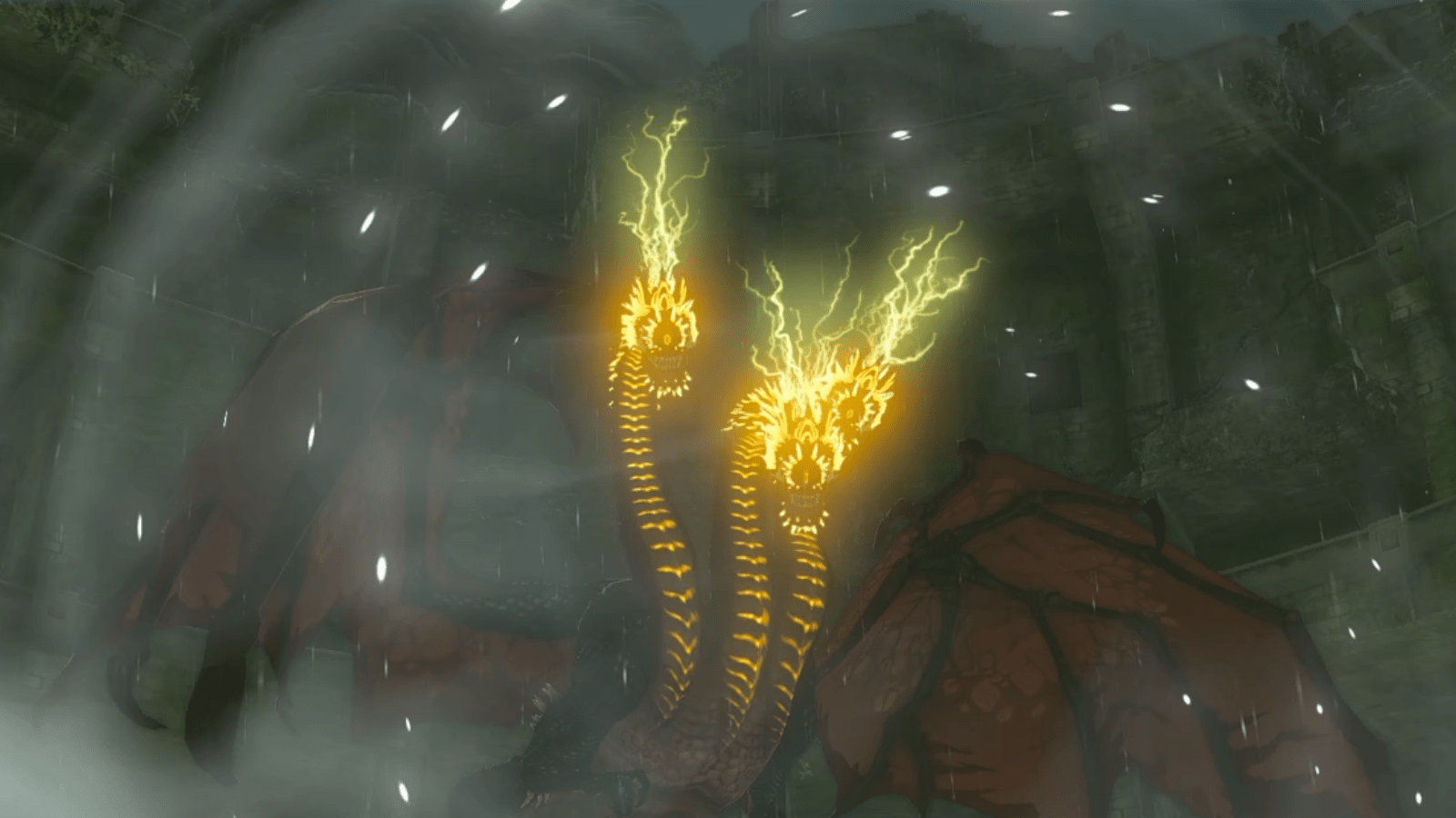 Thunder Gleeok in the Coliseum Ruins in The Legend of Zelda: Tears of the Kingdom.