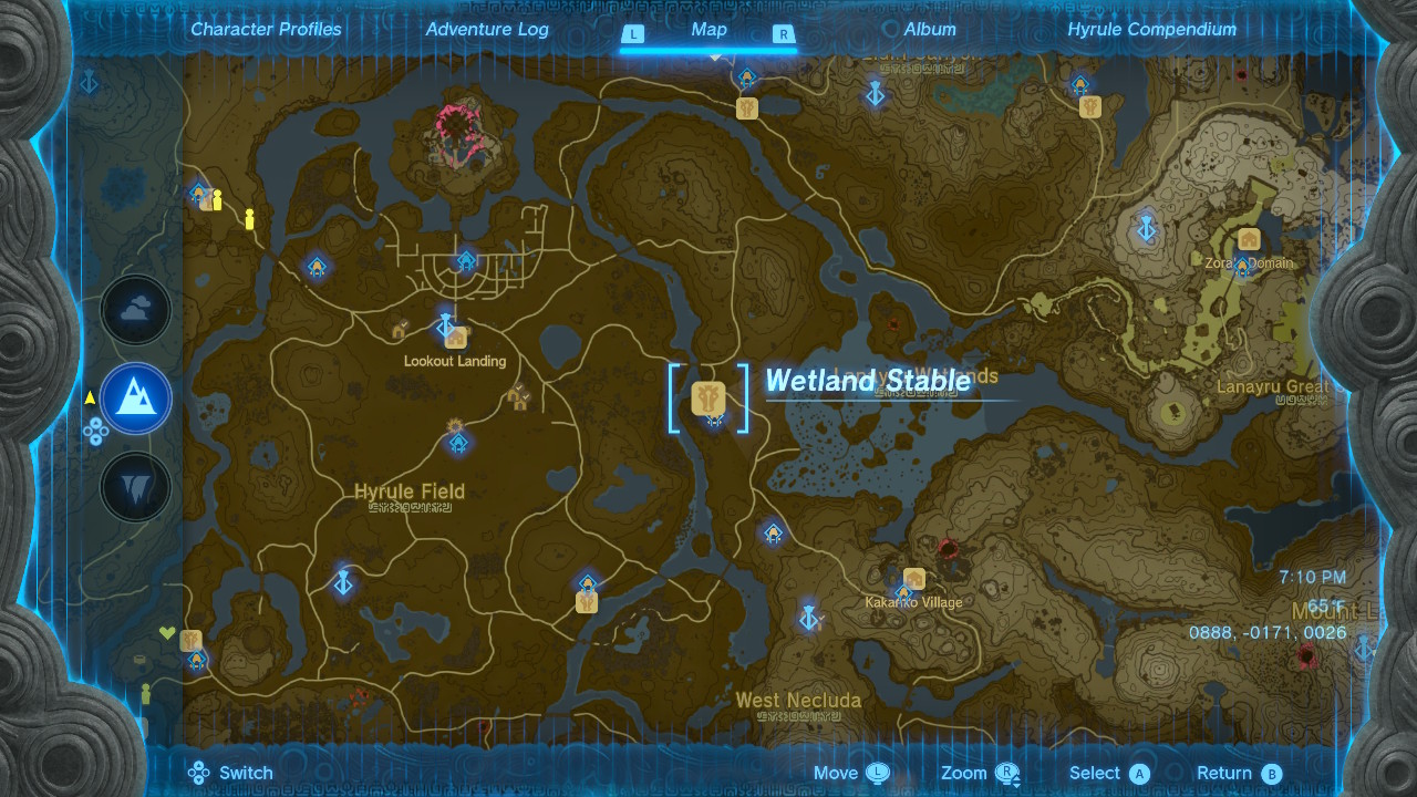 Map of the Wetland Stable location