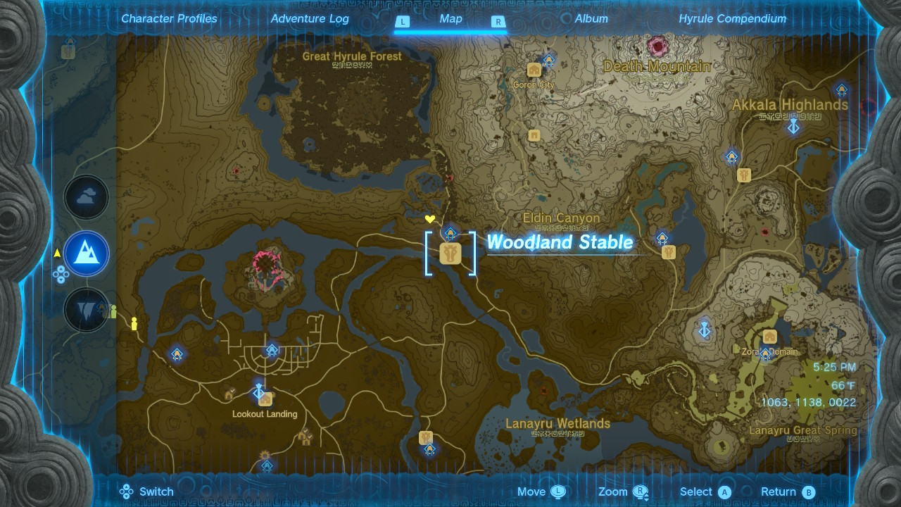 Map of the Woodland Stable location