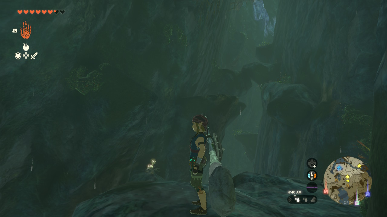 Link stands next to a path of rocks in Zelda: Tears of the Kingdom