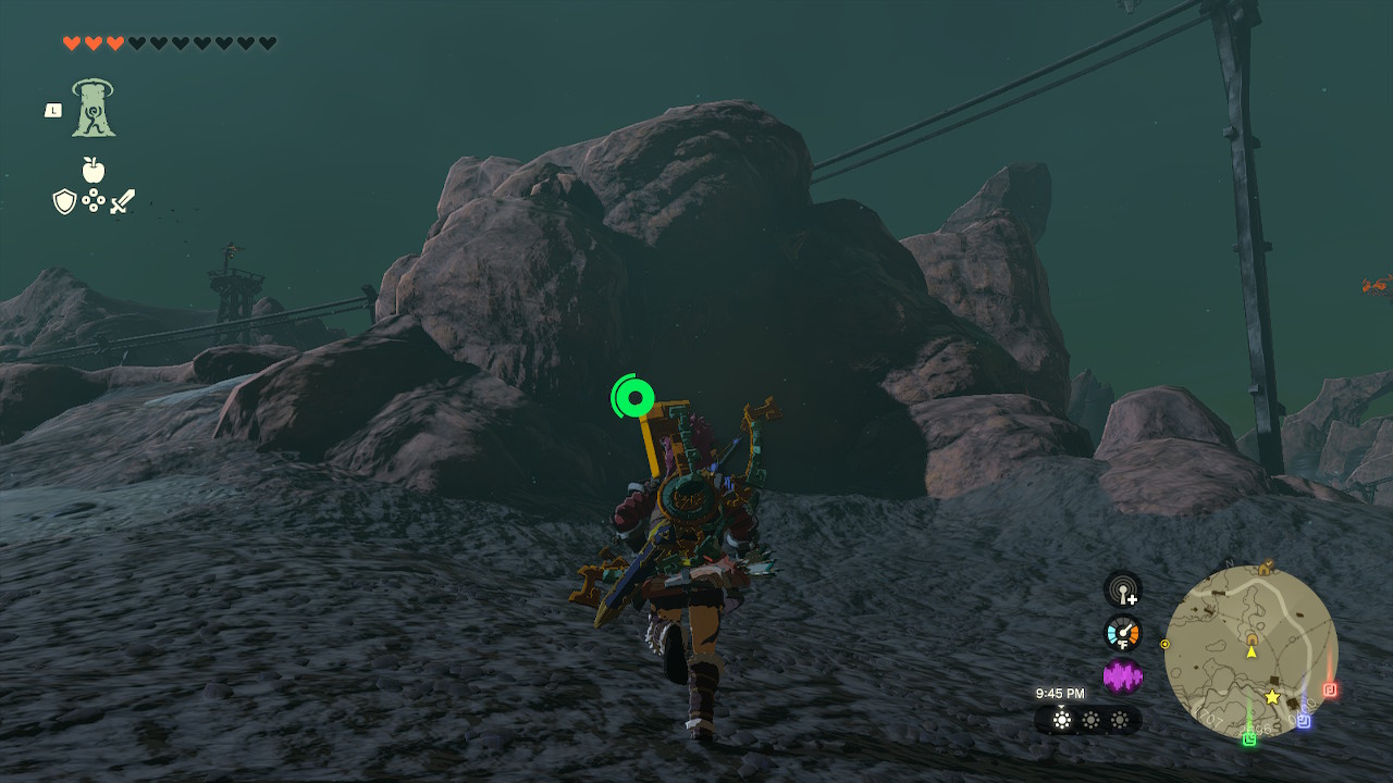 Link heads toward the entrance to the YunoboCo HQ South Cave in Zelda: Tears of the Kingdom