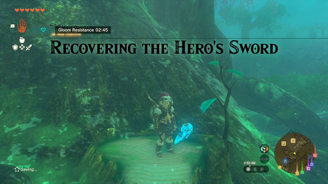 Link obtains the Recovering the Hero’s Sword main quest after helping the Deku Tree in Zelda: Tears of the Kingdom