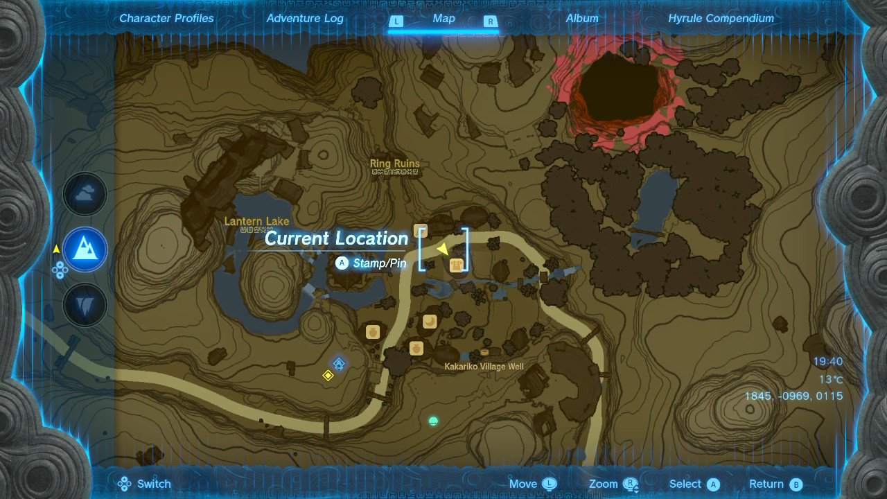 Gloom-borne Illness map location in Zelda: Tears of the Kingdom
