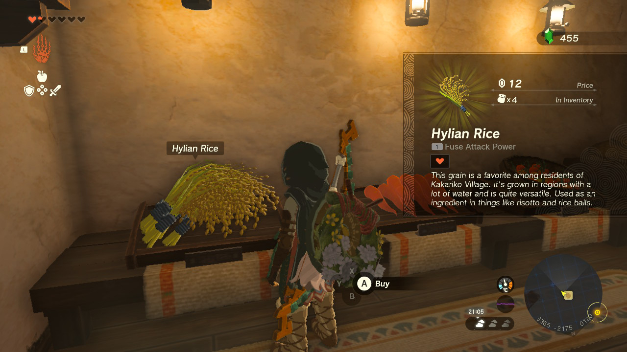 Link buying Hylian Rice