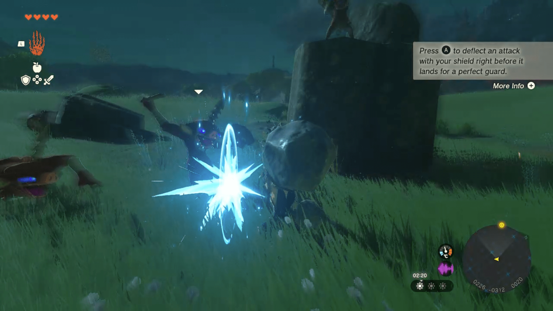 Link parrying in Zelda: Tears of the Kingdom