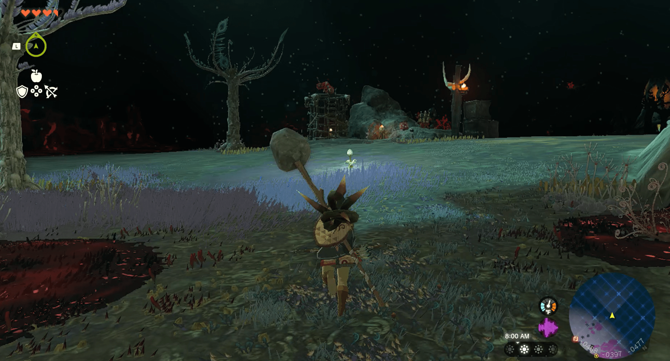 Link heading toward a group of Bokoblins in Zelda: tears of the kingdom