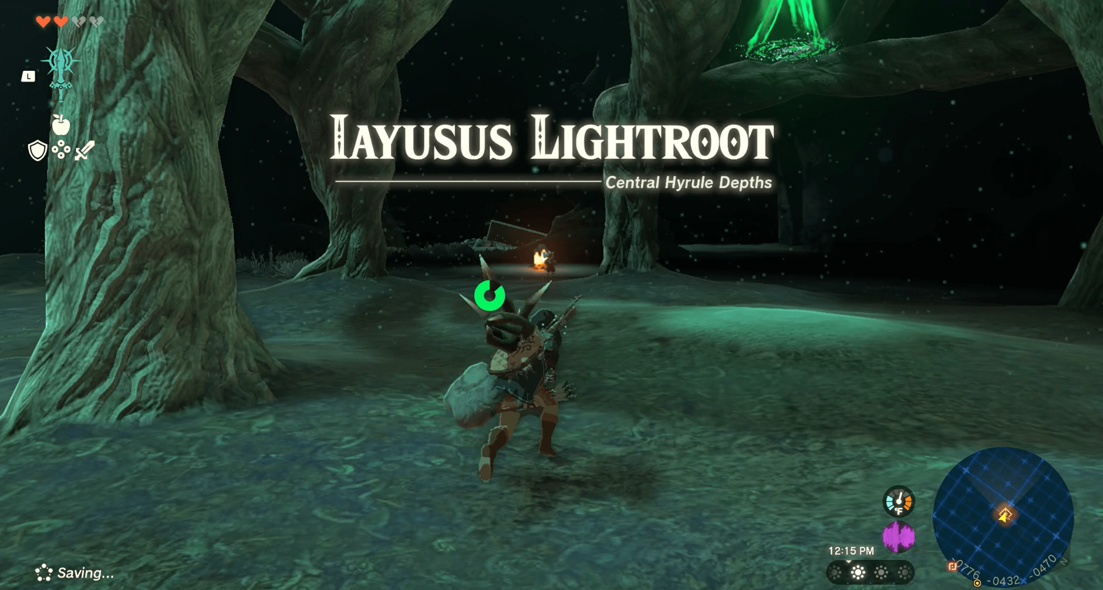 Link reaches the Iayusus Lightroot, where there are a few roots