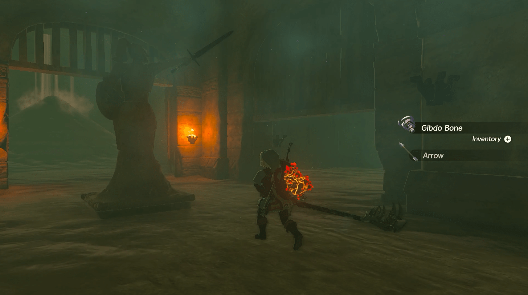 A screenshot of the Ancient Prison Ruins in The Legend of Zelda: Tears of the Kingdom