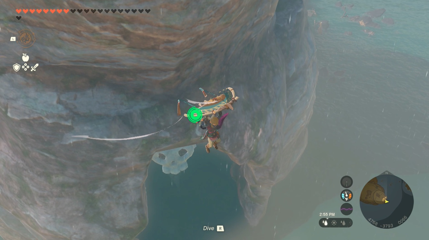 Link glides to the pirates in Zelda: Tears of the Kingdom