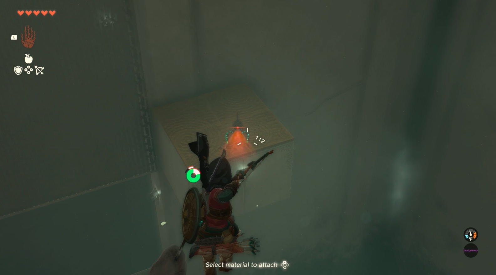 Link shoots Constructs with his arrows in slow motion in Zelda: Tears of the Kingdom’s Gatakis Shrine