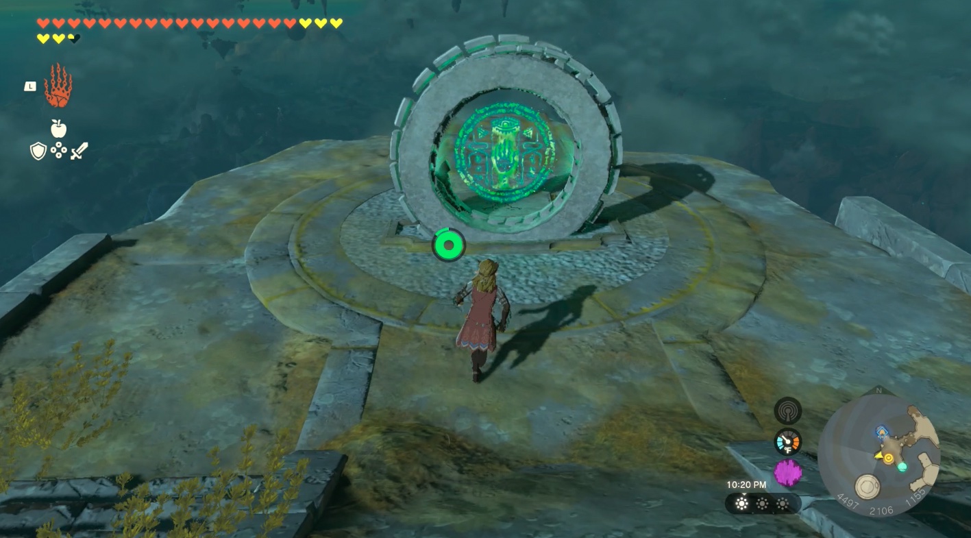 Link activates the Sky Mine sigil in Zelda: Tears of the Kingdom