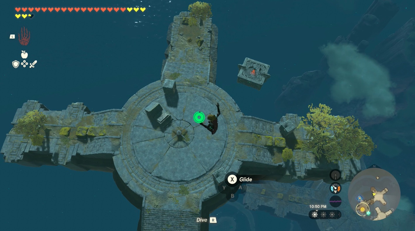 Links drops down to a sky island in the Sky Mines in Zelda: Tears of the Kingdom