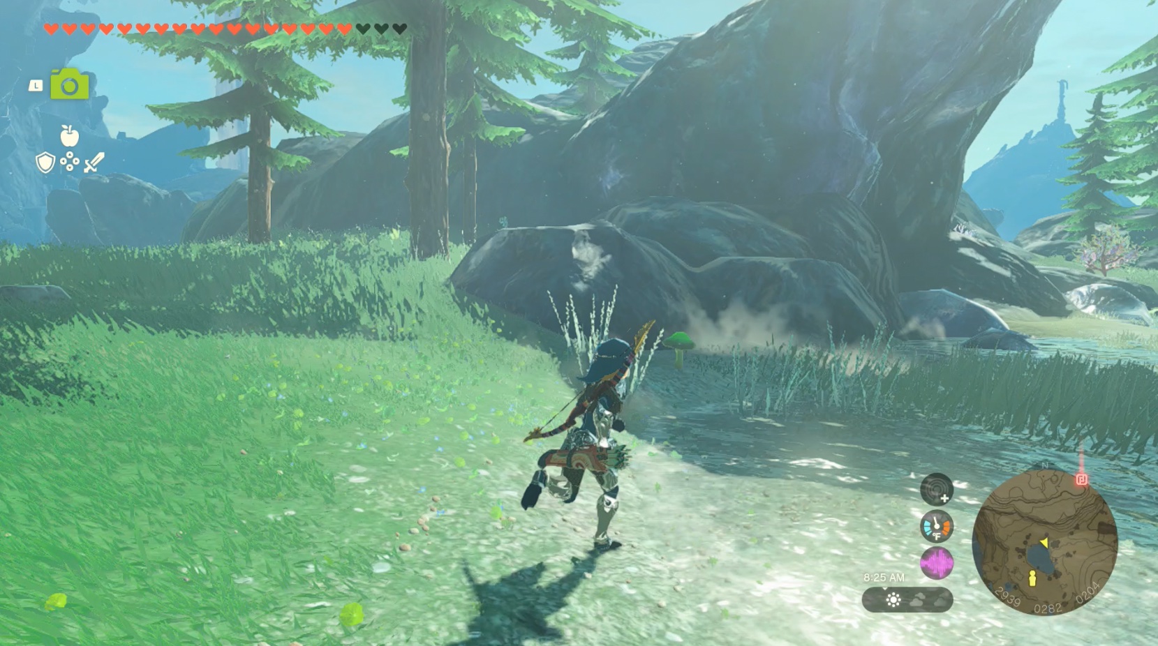 Link runs into the Ralis Channel cave in the Lanaryu Great Spring in Zelda: Tears of the Kingdom