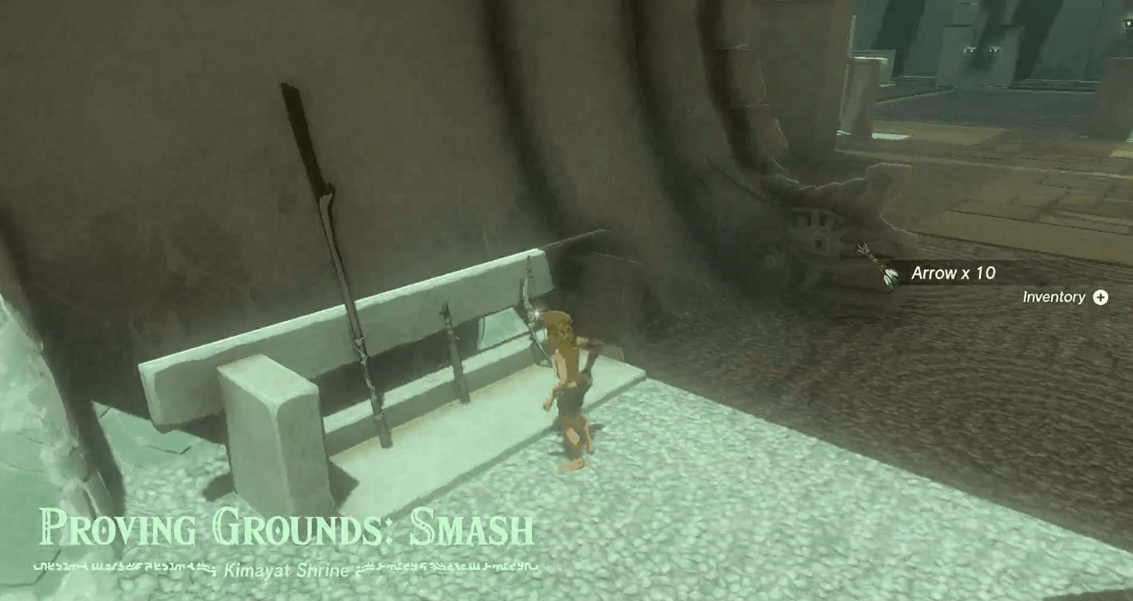 Link chooses what weapons to take into a shrine in Zelda: Tears of the Kingdom