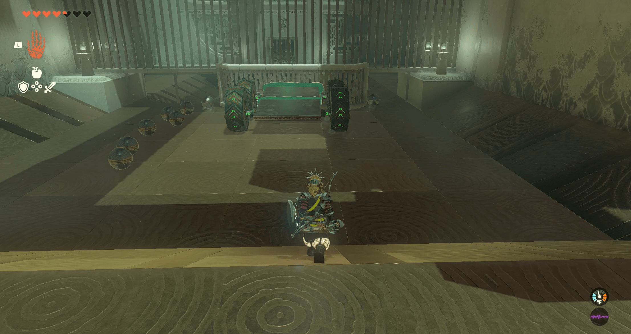 In The Legend of Zelda: Tears of the Kingdom, Link uses a car contraption to solve a puzzle in the Marakuguc Shrine.
