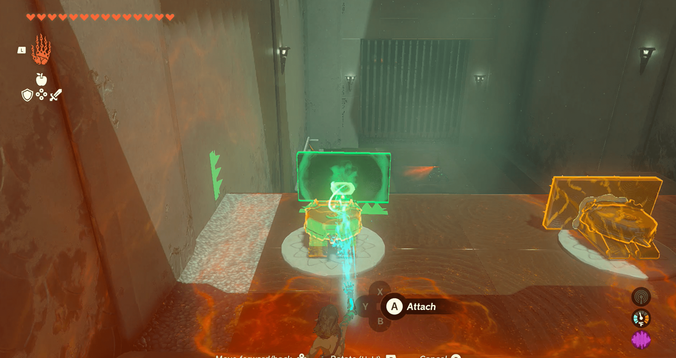 Using Ultrahand to move a slab to a Zonai device