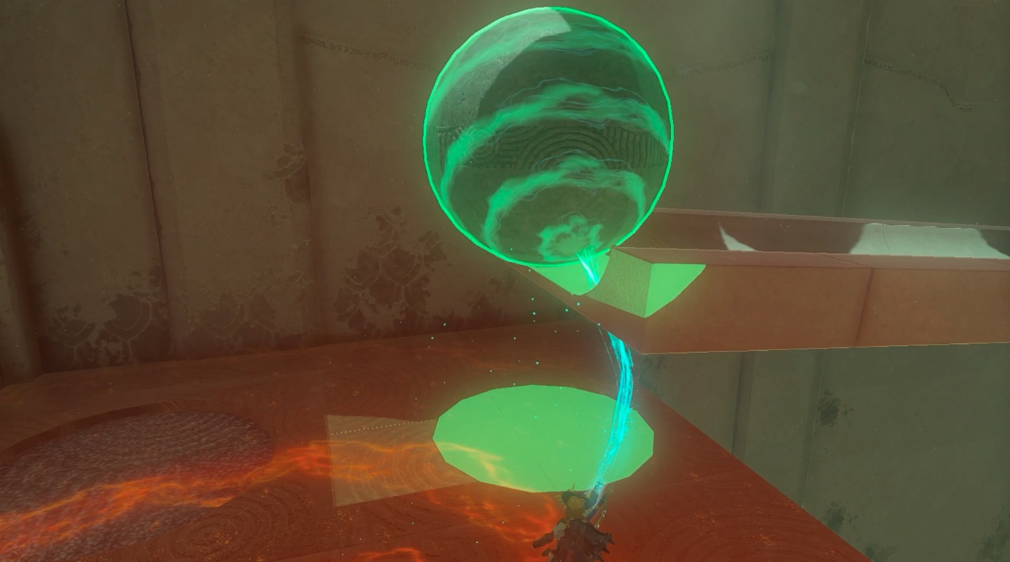 Link lifts a boulder ball in Zelda: Tears of the Kingdom