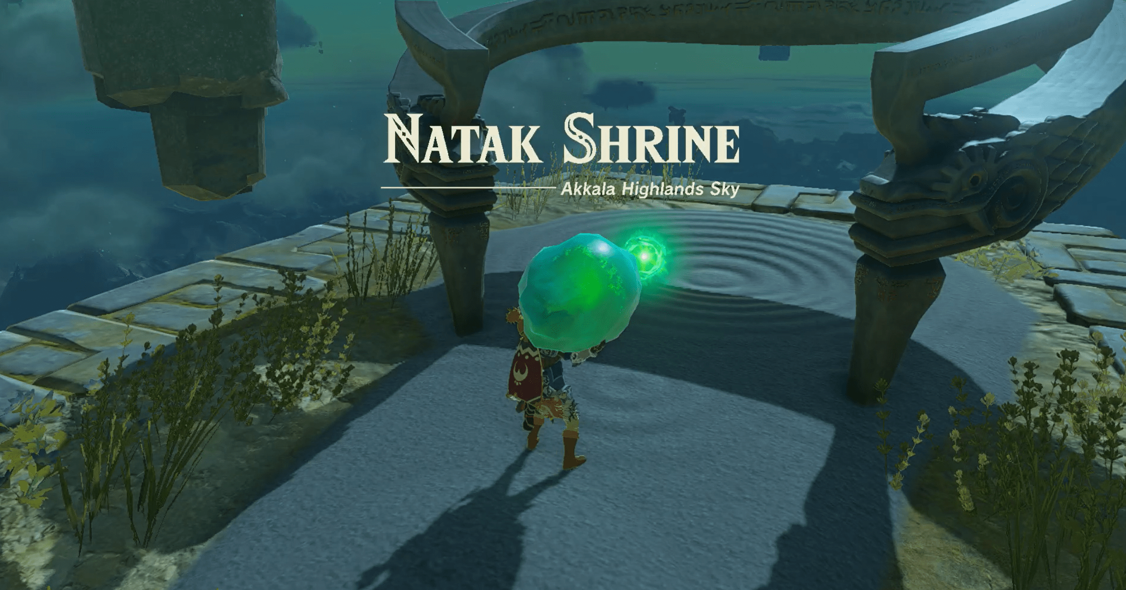 Carrying the crystal to Natak Shrine in Zelda: Tears of the Kingdom