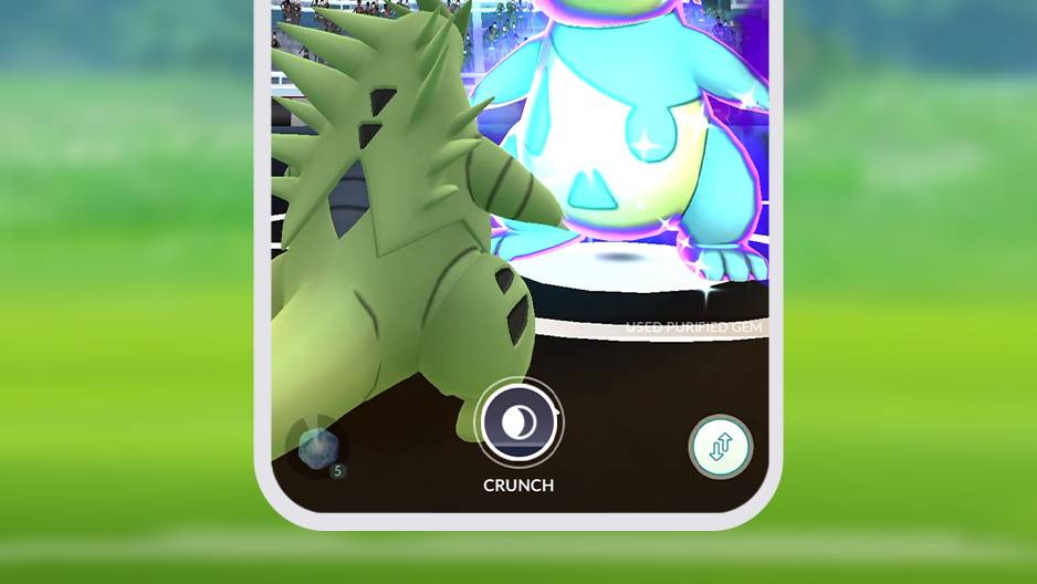 The bottom half of a raid encounter screen in Pokémon Go.