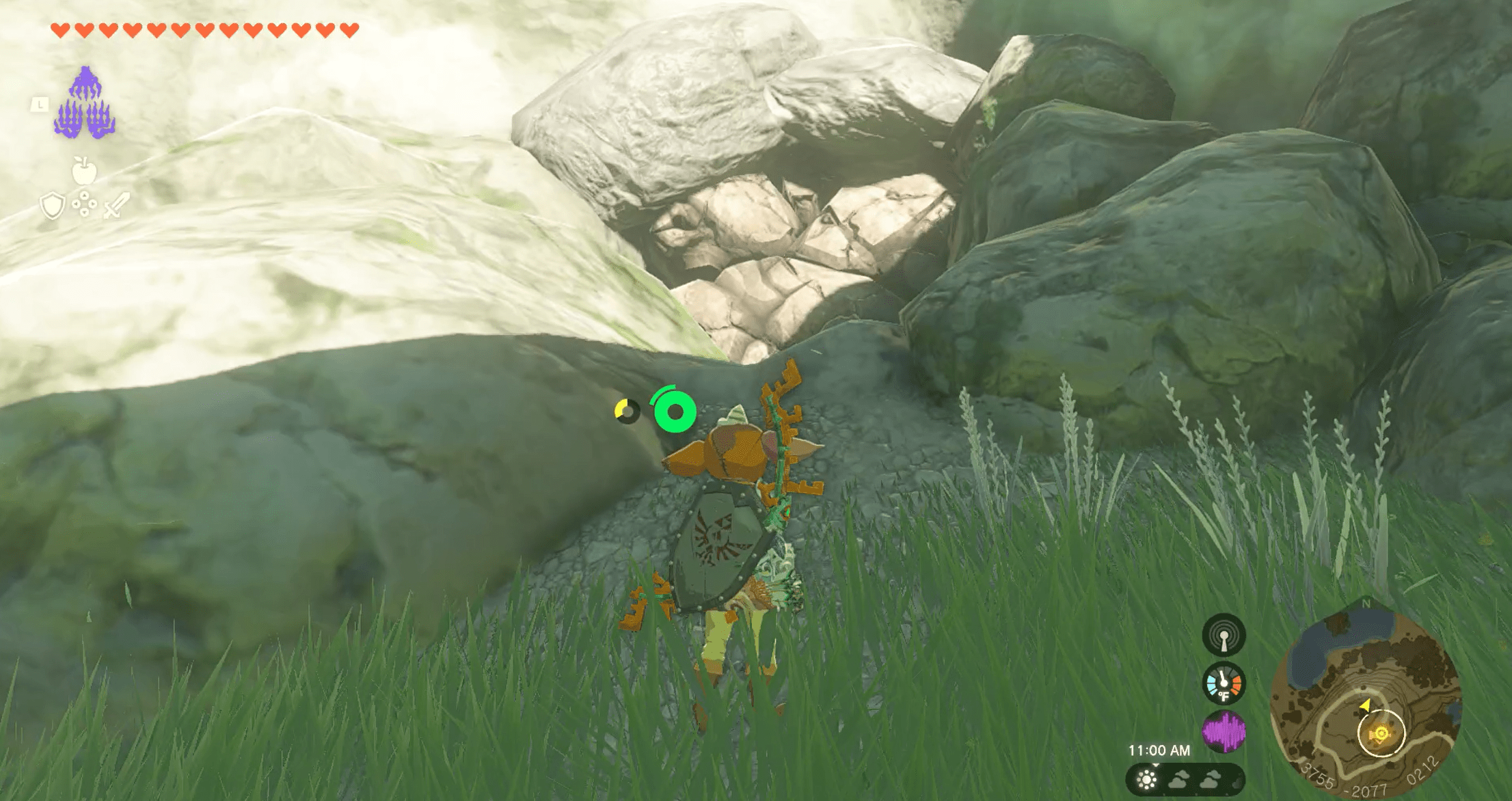 There’s a shrine behind the rocks featured here in Zelda: Tears of the Kingdom
