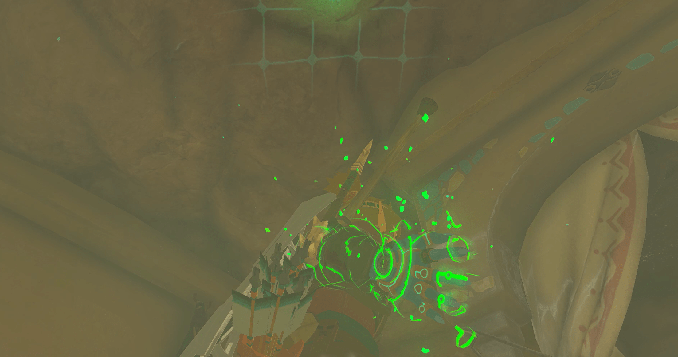 Link using Ascend to travel up to the Soryotanog Shrine in Zelda: Tears of the Kingdom