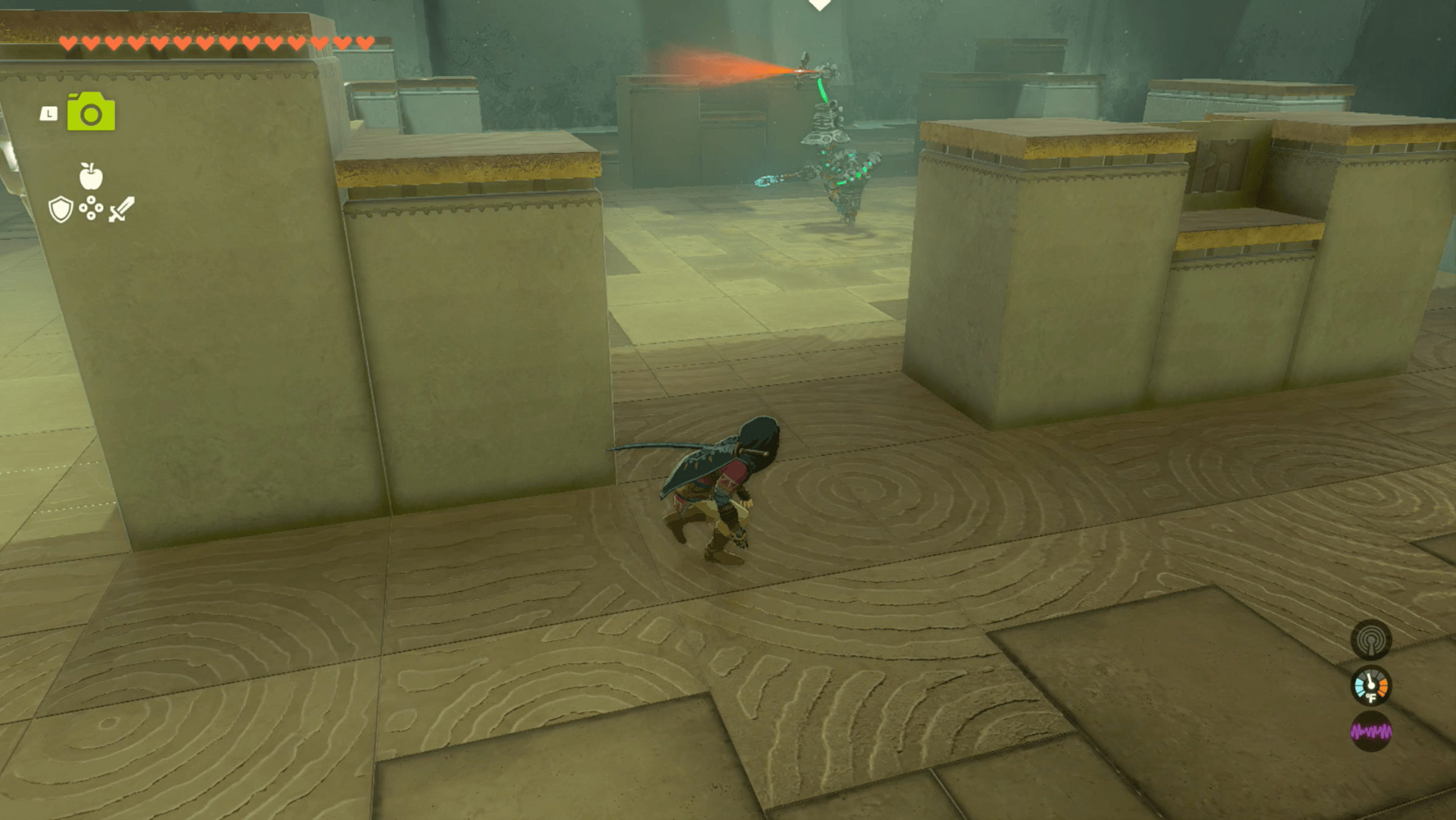 Link sneaking around an enemy in The Legend of Zelda: Tears of the Kingdom.