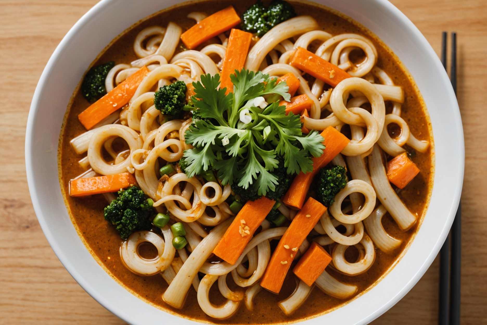 Delicious and comforting curry udon noodles.