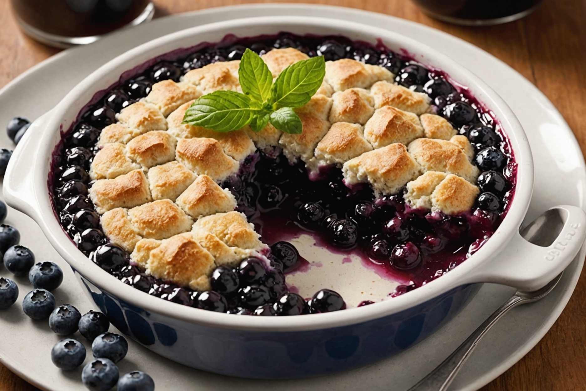 Experience the ultimate blueberry cobbler delight!