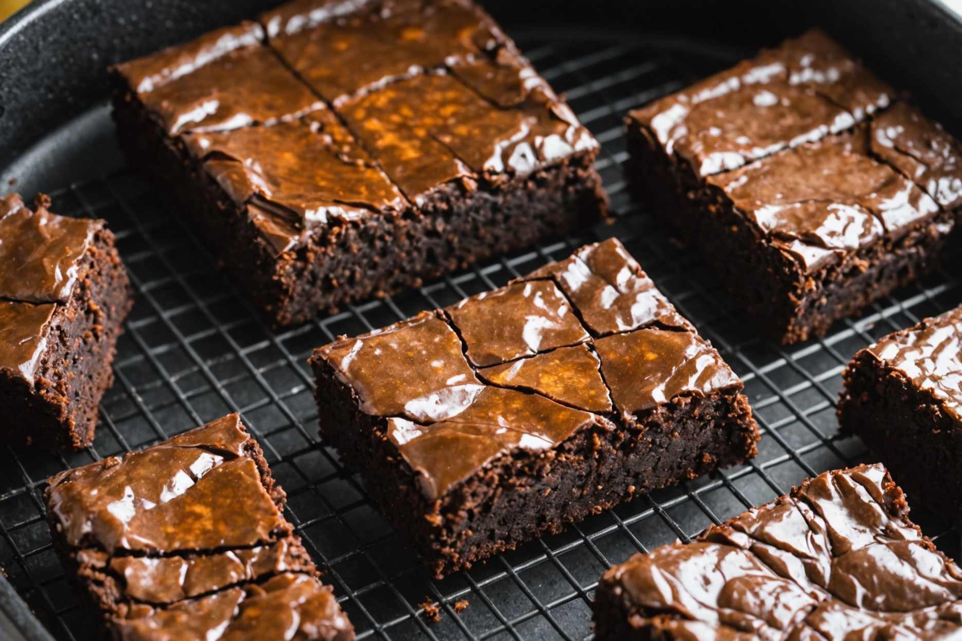 Indulge in these delightful brownies made effortlessly in your air fryer!