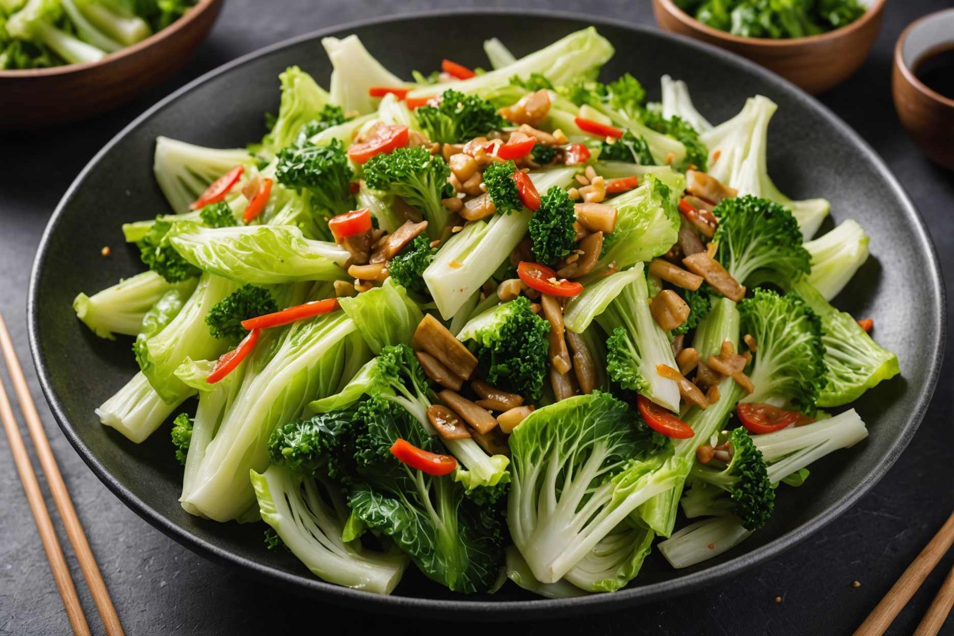 Savor the delightful experience of stir-fried Taiwanese cabbage.