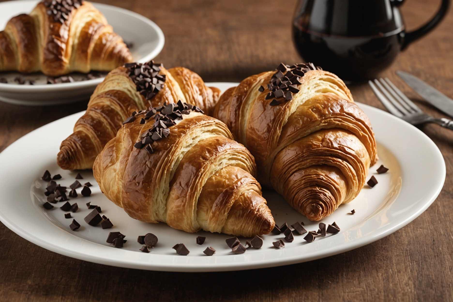 Indulge in the exquisite taste of Chef John's chocolate croissants.