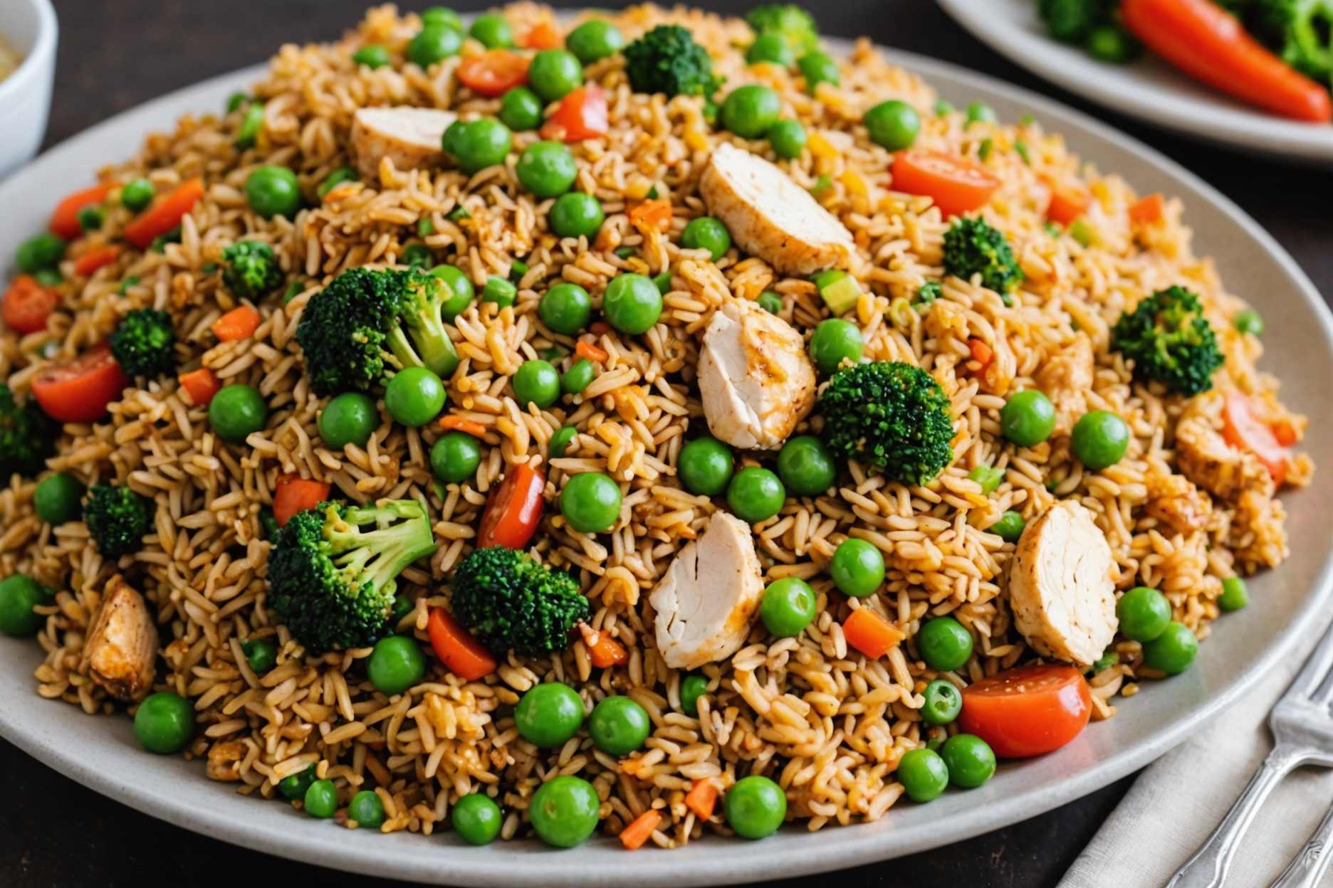 Delicious and effortless chicken fried rice, made in one pan.