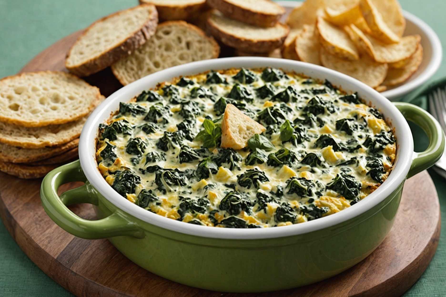 Savor this tasty hot artichoke and spinach dip!