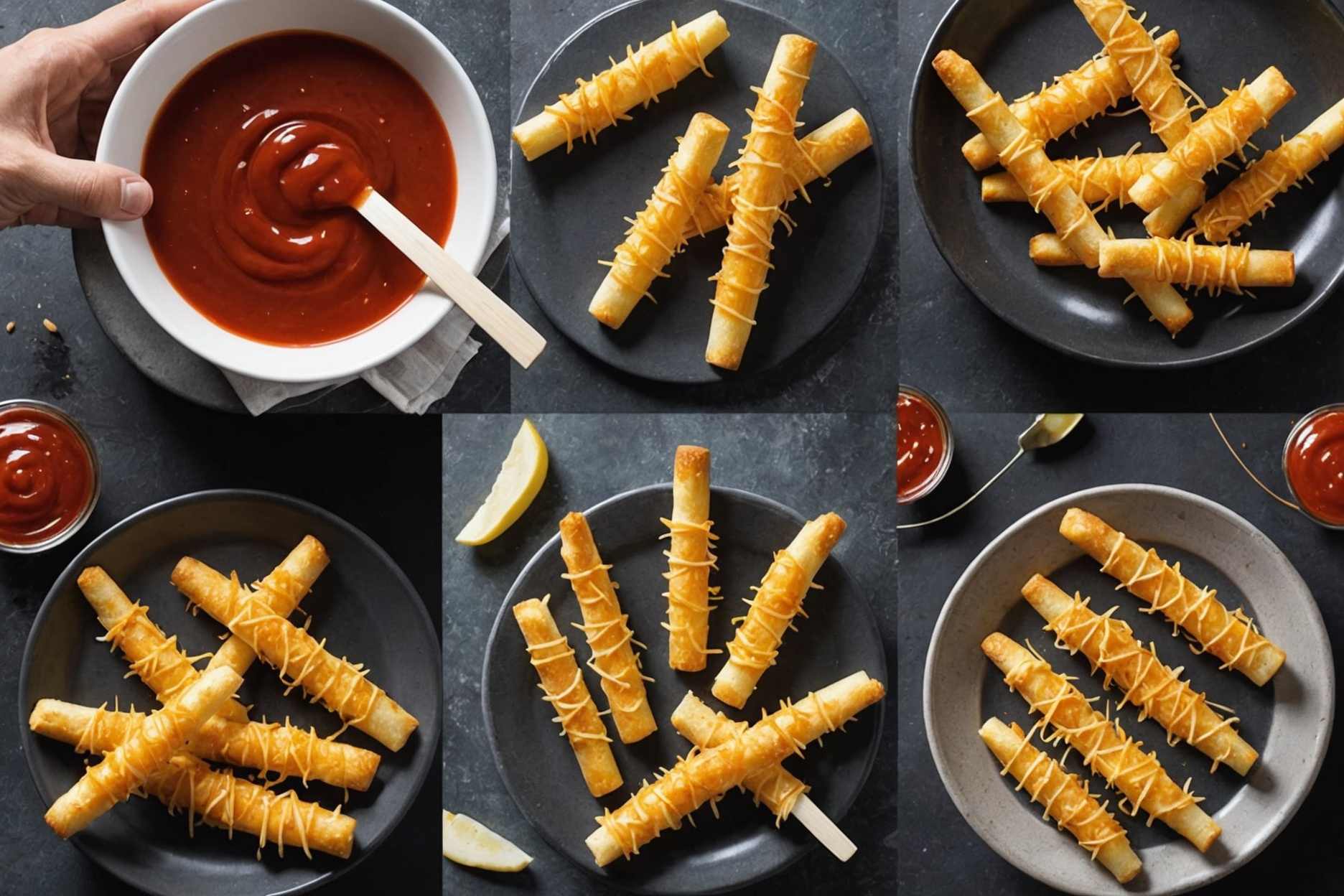 Delicious cheese sticks shaped like severed fingers.