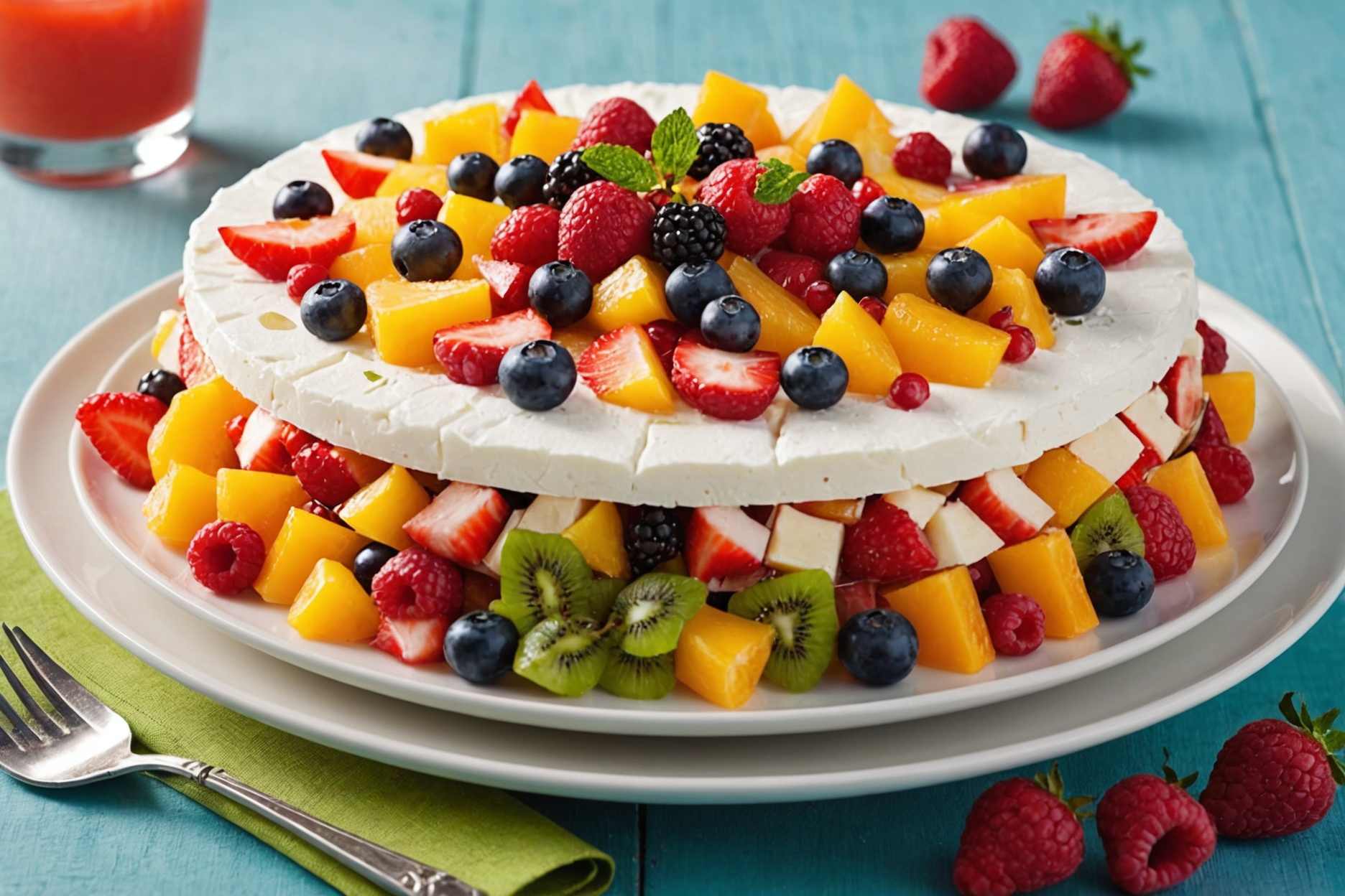 Chilled fruit medley for a refreshing delight.