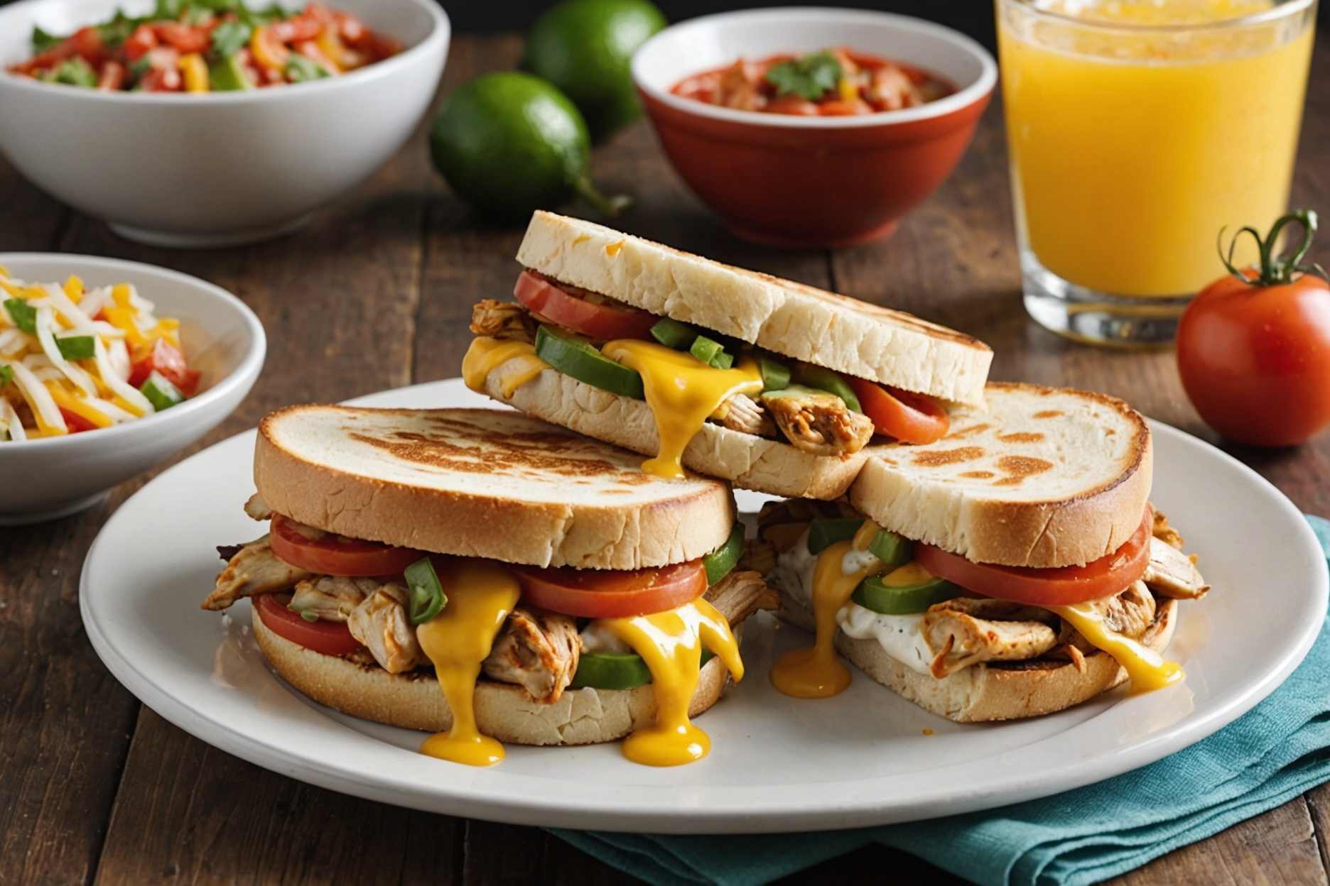 Savor the mouthwatering flavor of chicken fajita melts!